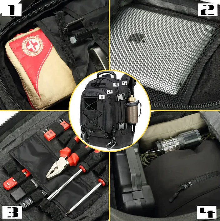 A 65L Large Capacity Outdoor Tactical Backpack Men Backpacks Molle Rucksack Waterproof Climbing Bag Travel Camping Hiking