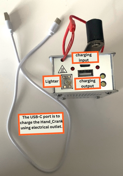 Hand Crank Emergency Radio with USB Charger & Lighter