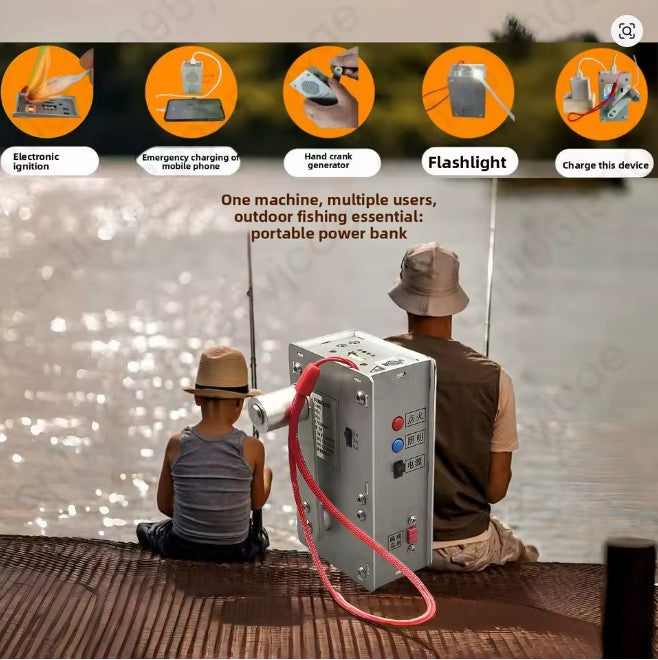 Hand Crank Emergency Radio with USB Charger & Lighter