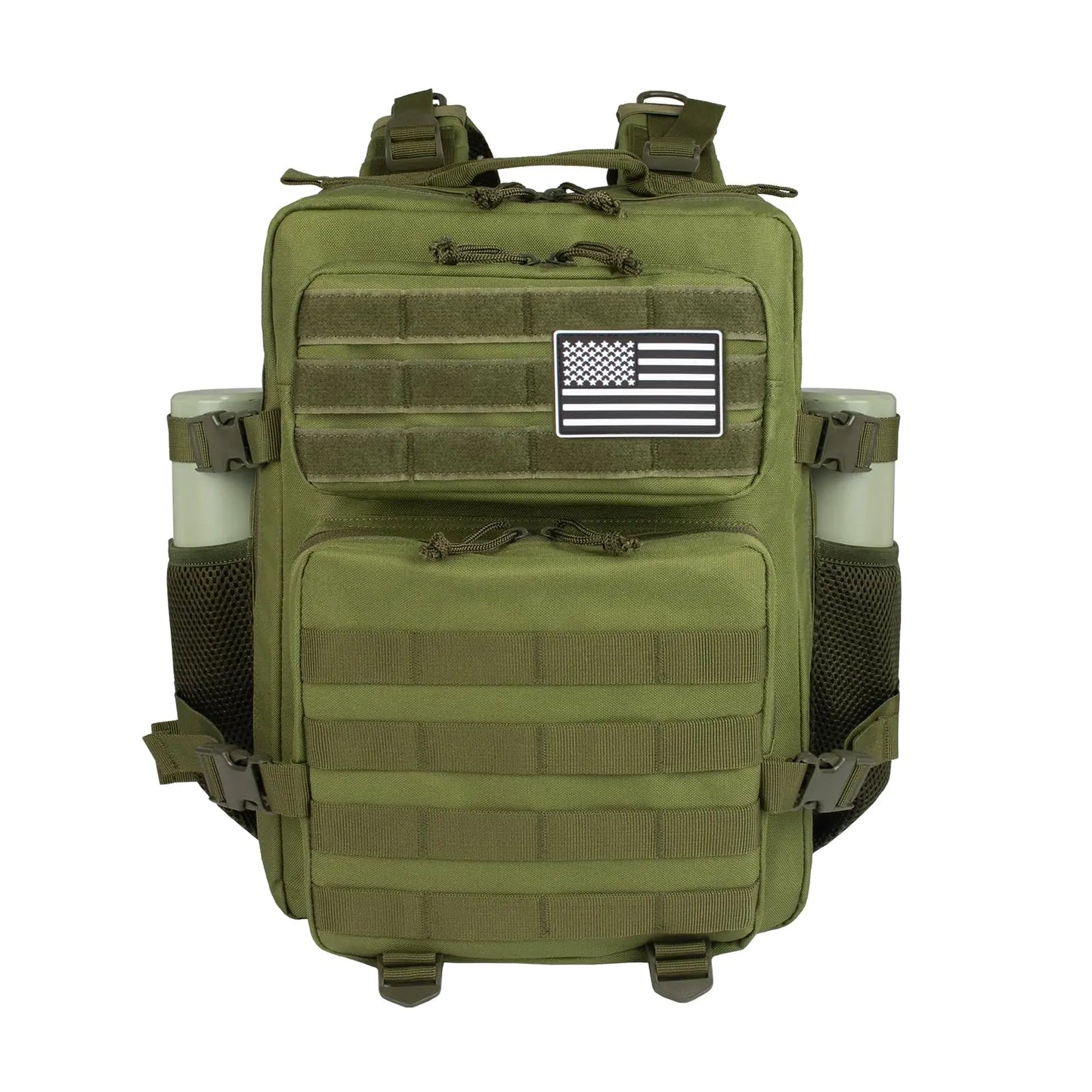 Ogguno Small Tactical Backpack - 25L Military Tactical Backpack For Men Molle Daypack 3 Day Bug Out Bag Hiking Rucksack With Bottle Holder 25L Small Green Backpacks